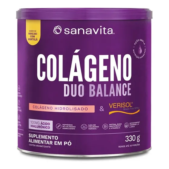 Colágeno Duo Balance Sanavita - (330g) - Todos Os Sabores