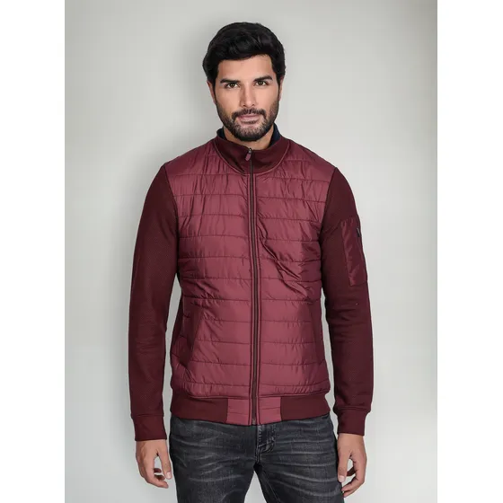 Casaca Stealth Hombre Con Forro Acolchado Vino