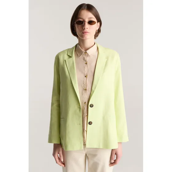 Blazer Lino Sastrero Con Doble Abotonadura Mujer Desiderata