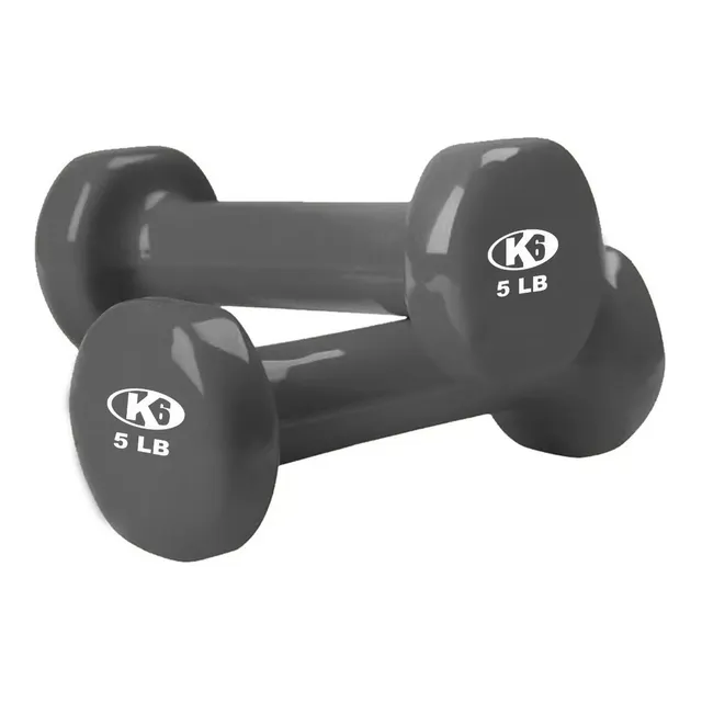 Mancuerna Pesas Gym Ejercicio Mango Vinil 5lb K6 Fitness