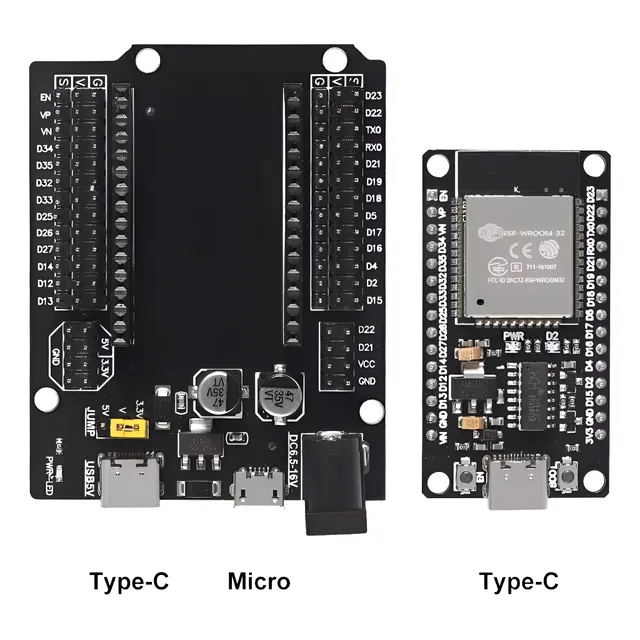 Nodemcu Esp32 Wifi Ch340g Usb-c + Shield Placa Expansion 30p