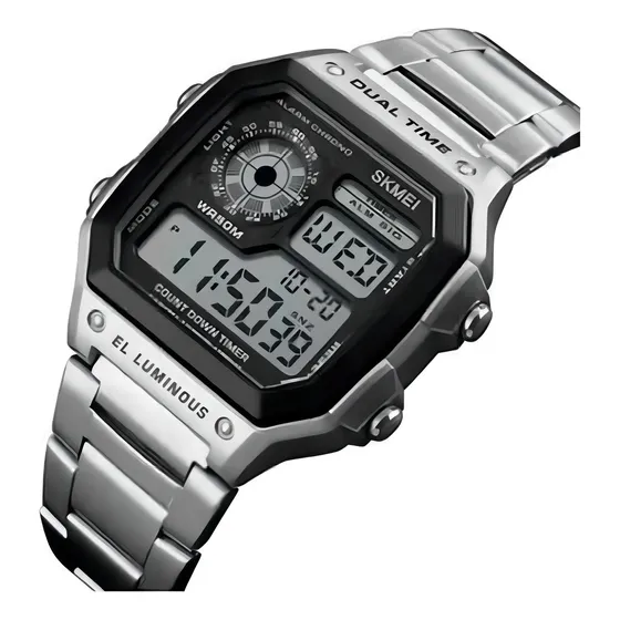 Reloj deportivo digital de acero impermeable Skmei 1335