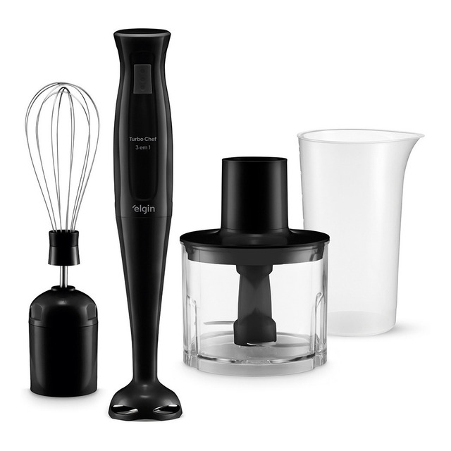 Mixer Turbo Chef 3 Em 1 200w Triturador E Fuet 220v Elgin Cor Preto Mixer Turbo Chef 3 Em 1 200w Triturador E Fuet 220v Elgin Cor Preto