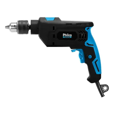 Furadeira Philco Force 3000 Rpm Mandril 13mm 850w Pfu04 Cor Preto Com Detalhes Em Azul 220v