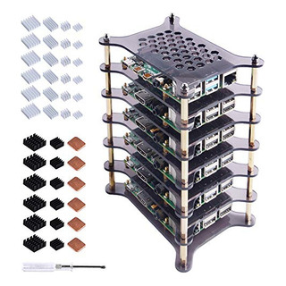 Estuche Geeekpi De 6 Capas Para Raspberry Pi, Rack Raspberry Estuche Geeekpi De 6 Capas Para Raspberry Pi, Rack Raspberry