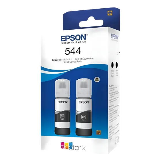 Kit 2 Refis Tinta Preta Epson T544 Original