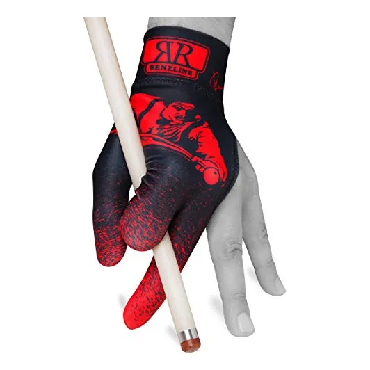 Renzline Pool Cue Glove Billiard Player - Red/black - F...