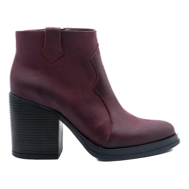 Botas Botinetas De Mujer Cuero Vacuno Taco Alto Fiori Alanis