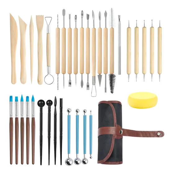 Kit 36 Herramientas Alfareria Para Arcilla Ceramica Estecas.
