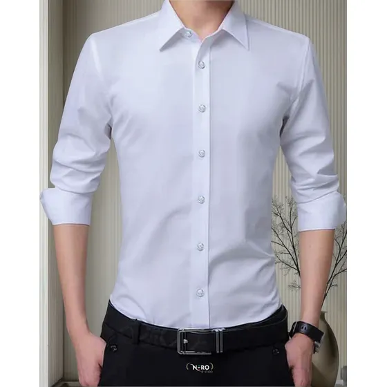 Camisa Social Manga Longa Tecido Misto Super Fresco