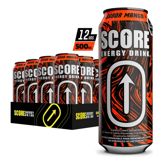 Bebida Energética Score Mango - Pack 12 Latas 500ml