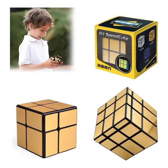 Cubo De Velocidad 2x2 + 3x3 Espejo Puzzle Lubricado Juguete
