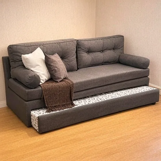 Divan Cama + Colchon Sillon 3 Cuerpos Premium + Cilindros