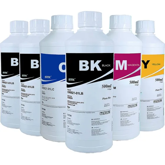 6 X 500ml Tinta Plotter P/ Canon 102 302 702 Ipf 500 600 700 Tinta Super Black Matte Gray Magenta Cyan Yellow
