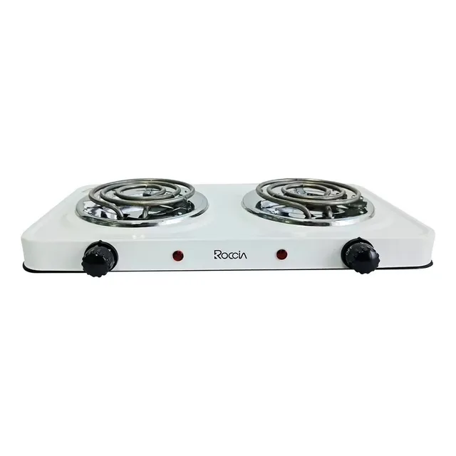Cocina Electrica Caracol 2 Hornilla Analogico Blanco 1kw+1kw
