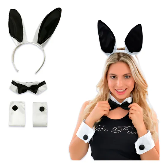Set Conejita Playboy Sexy Despedida San Valentin Disfraz