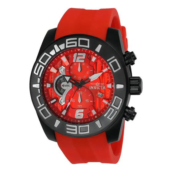Reloj Para Hombres Invicta Pro Diver 24161 Rojo
