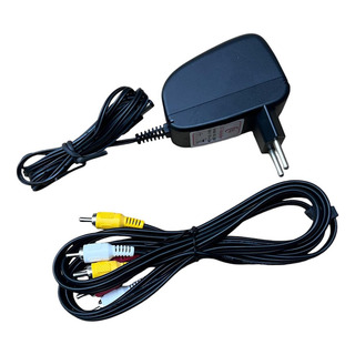 Kit Fonte E Cabo Av Nintendinho 8 Bits Bivolt Kit Fonte E Cabo Av Nintendinho 8 Bits Bivolt