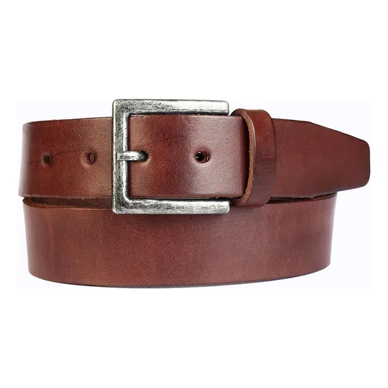 Cinturon Cuero Cintos Hombre Studebaker Hebilla Gastada Chocolate 100