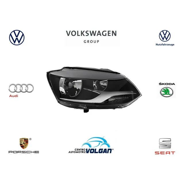 Faro Der Doble Fdo Oscuro Vw Fox 11-14 Spacefox 11-14 Orig