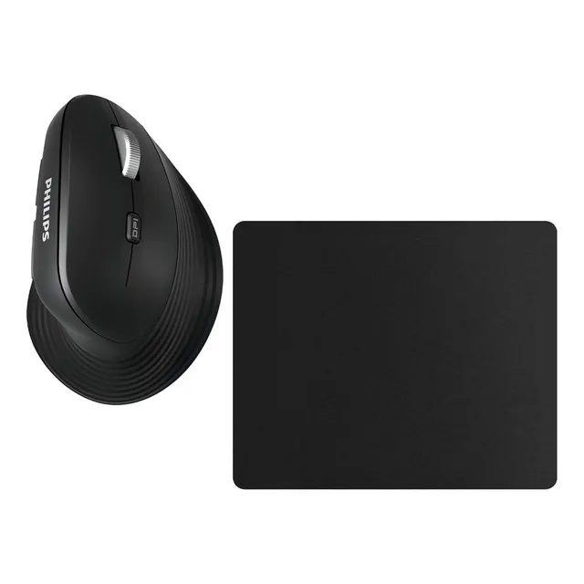 Kit Mouse Vertical Philips Plus + Pad Inalambrico Usb