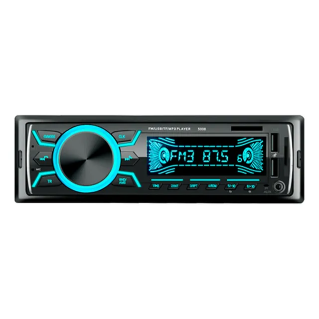 Radio Estéreo Led De 7 Colores Bt Autoradio Dual Usb Fast
