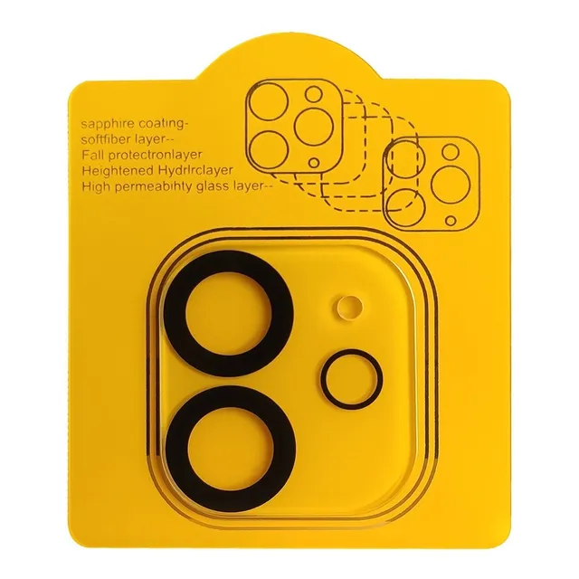 Vidrio Protector Camara Trasera Borde Negro Para iPhone