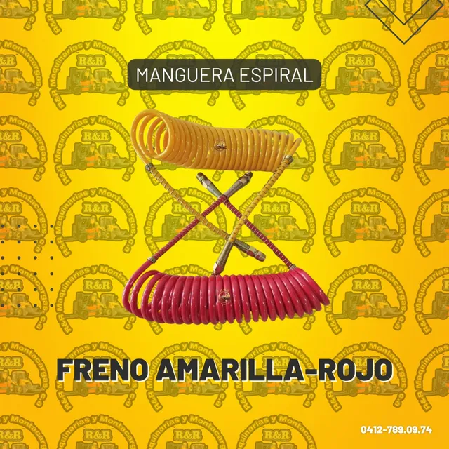 Manguera Espiral Freno Amarilla-rojo