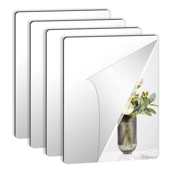 Espejo Cuadrado Adhesivo Vinilo Decorativo Acrilico 30x40 Cm