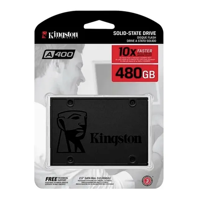 interno Kingston SA400S37480G Disco Sólido Interno SSD Plus SATA III 480GB negro