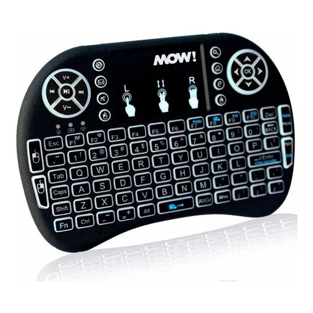 Mini Teclado Inalambrico Retroiluminado Led Mow MW-SMARTKEY Color Negro