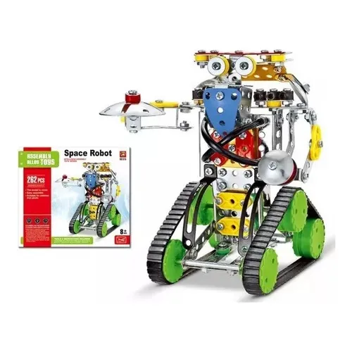 Kit Juego De Construcción Robot Oruga 3d Metal 262 Piezas