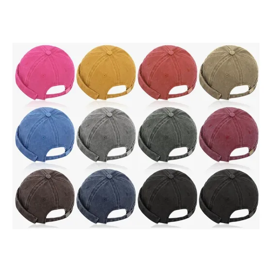 Gorra Moda Unisex Sin Vicera Tendencia Pre Lavado Y Unicolor