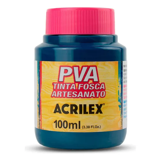 Tinta Pva Acrilex 100ml 596 Azul Petroleo Cor Azul Petóleo