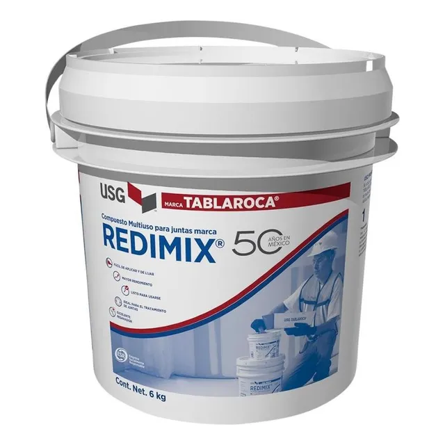 Compuesto Multiuso Para Juntas Marca Redimix Cubeta 6kg