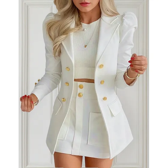 Traje De Vestir Casual De Dos Piezas Estampado For Mujer