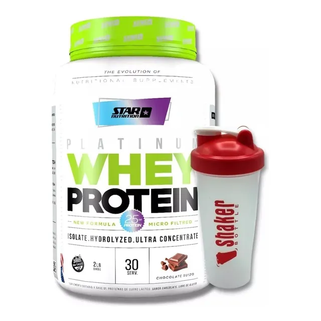 Proteína Whey Protein Platinum Star Nutrition 2lbs + Shaker