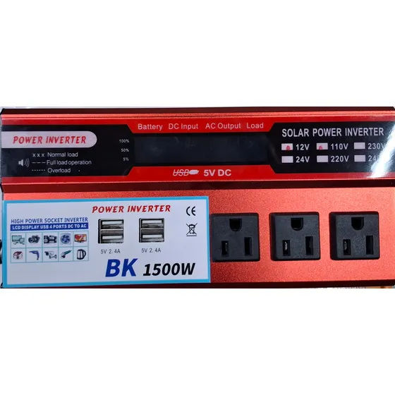 Inversor De Corriente De 12v A 110v De 1500w