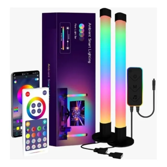 Barras Luz Led Wifi Rgb Gamer Tuya 360 Alexa 2 Und Luces