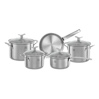 Jogo De Panelas Inox Com Fundo Triplo 5 Peças Electrolux Jogo De Panelas Inox Com Fundo Triplo 5 Peças Electrolux