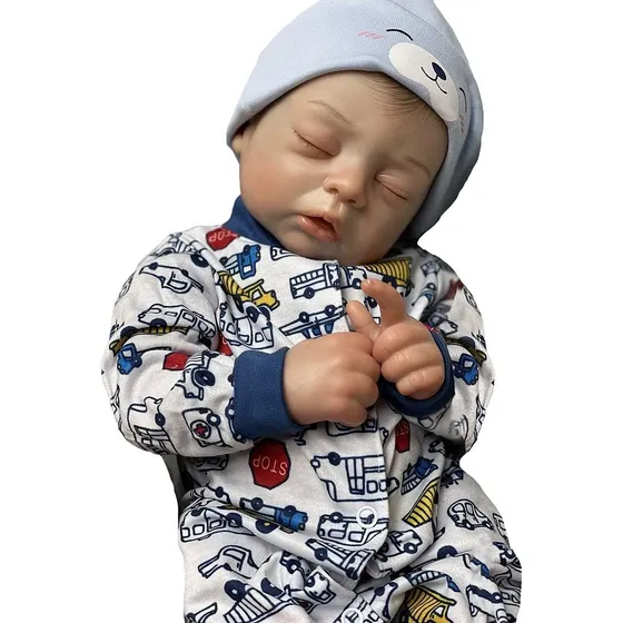 Bebe Reborn Recien Nacido Durmiendo, Piel Venas Gris Arrugas