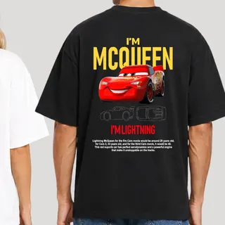 Kit 2 Camisetas Oversized Mcqueen & Sally Carros Casal