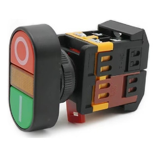 Botão Botoeira Acionamento Duplo Comando Led 22mm 1na+1nf Botão Botoeira Acionamento Duplo Comando Led 22mm 1na+1nf