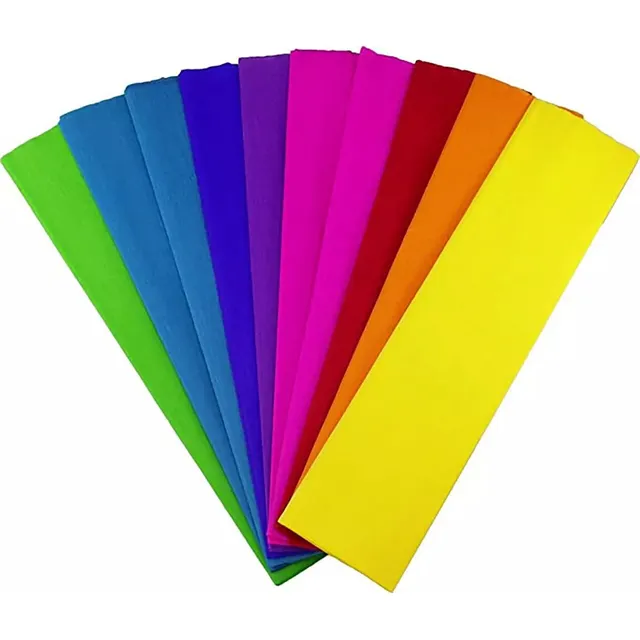 Papel Crepe Color Ibi Kraf 2mts X 50cm  Pack X 10 Unidades