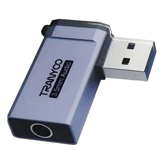 Tranyoo T-e21 Adaptador Usb A 3.5mm Color Gris