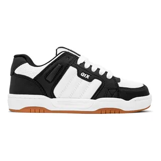 TĂȘnis Qix Skate Square Preto Branco TĂȘnis Qix Skate Square Preto Branco