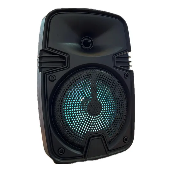 Imperdible Parlante Portátil Bluetood Sd Usb Luces Colores Color Negro