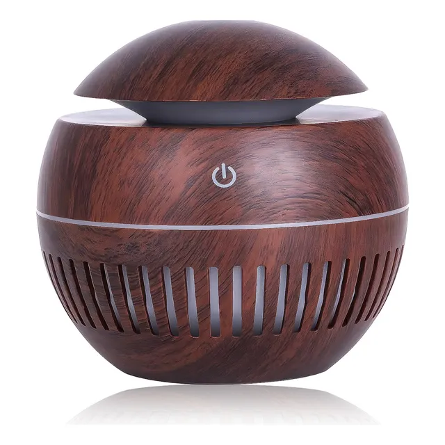 Moreka® Humidificador De Aire Madera Café,humidificador De Aire,difusor De Aceite Esencial,humidificador De Niebla Fría,difusor De Aroma Usb,portátil,mini Humidificador De Aroma Hueco,regalo