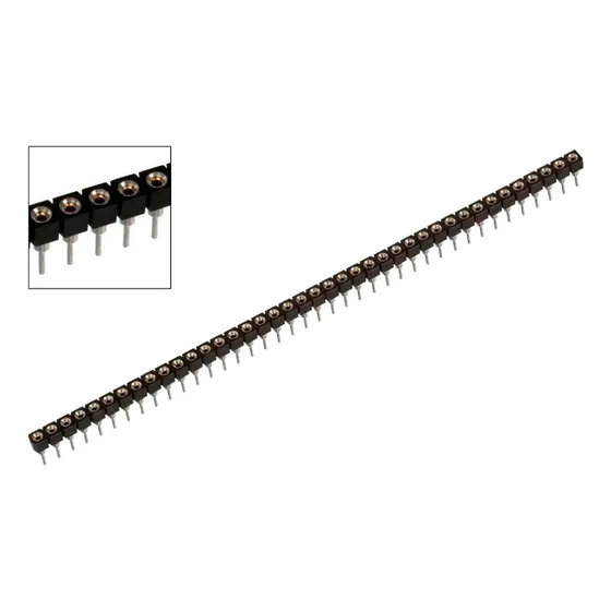 Espadin Ajustable Conector Pcb 40 Pin Hembra 2.54mm 6 Piezas