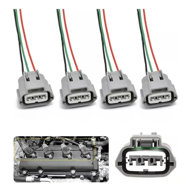 Kit 4 Arnes Conector Bobina Para Nissan Tiida Sentra Altima